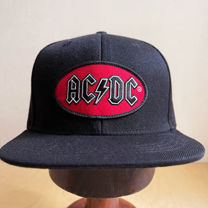 ACDC Snapback Cap Oval Logo - Black/Red
