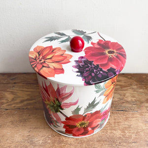 Tin Biscuit Barrel - Dahlia