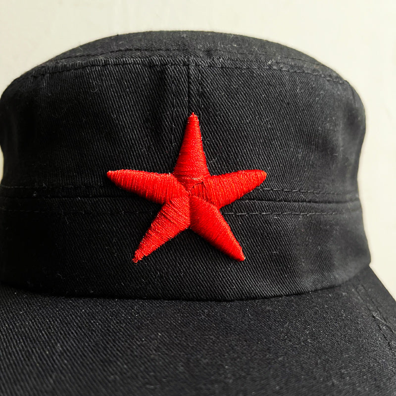 Outlet Red Star Hat - Black