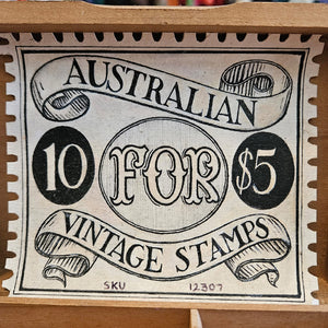 Vintage Australian Stamps Packet of 10