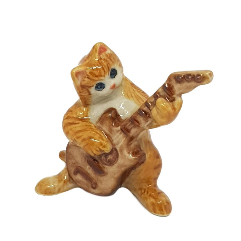 Ceramic Musical Cat - Guitar