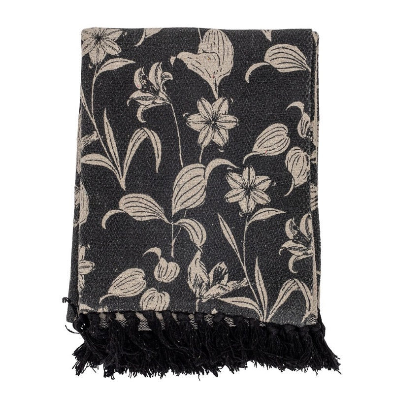 Bloomingville Mali Throw - Black Recycled Cotton