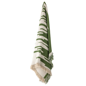 Bloomingville Haxby Throw - Green Recycled Cotton