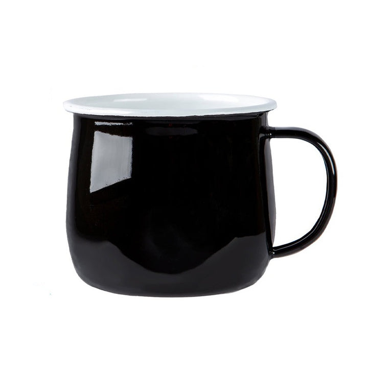 Enamel Belly Mug 375ml - Black