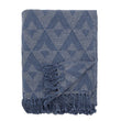 Load image into Gallery viewer, Bloomingville UDINE Throw Blue Recycled Cotton
