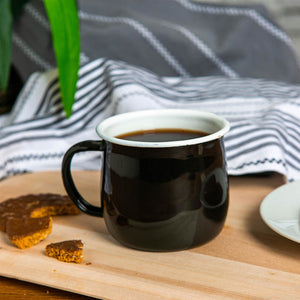 Enamel Belly Mug 375ml - Black