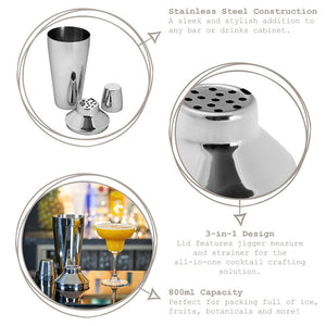 800ml Stainless Steel Manhattan Cocktail Shaker