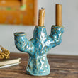 Load image into Gallery viewer, Tahoka Stoneware Candle Holder - Blue
