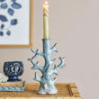 Load image into Gallery viewer, Bloomingville Bridget Grey Stoneware Candle Holder Coral
