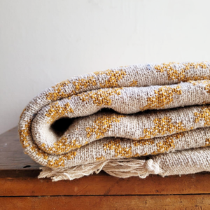 Bloomingville Recycled Cotton Throw - Yellow
