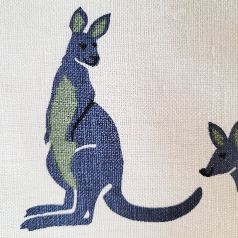 Tea Towel - Blue Kangaroo, Australian printed tea towels