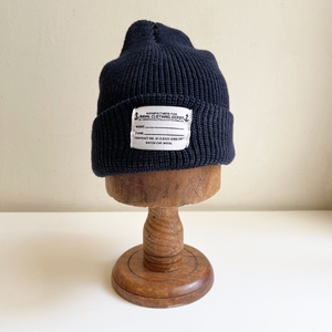 Outlet Camping Chunky Ribbed Fisherman's Beanie - Navy
