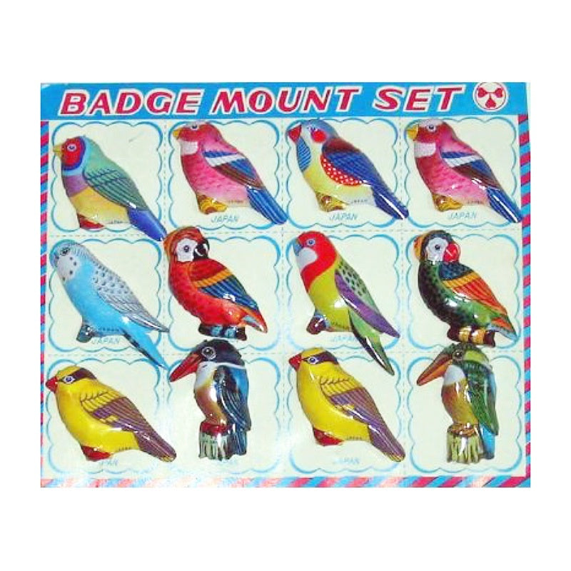 Tin Bird Badges - Assorted