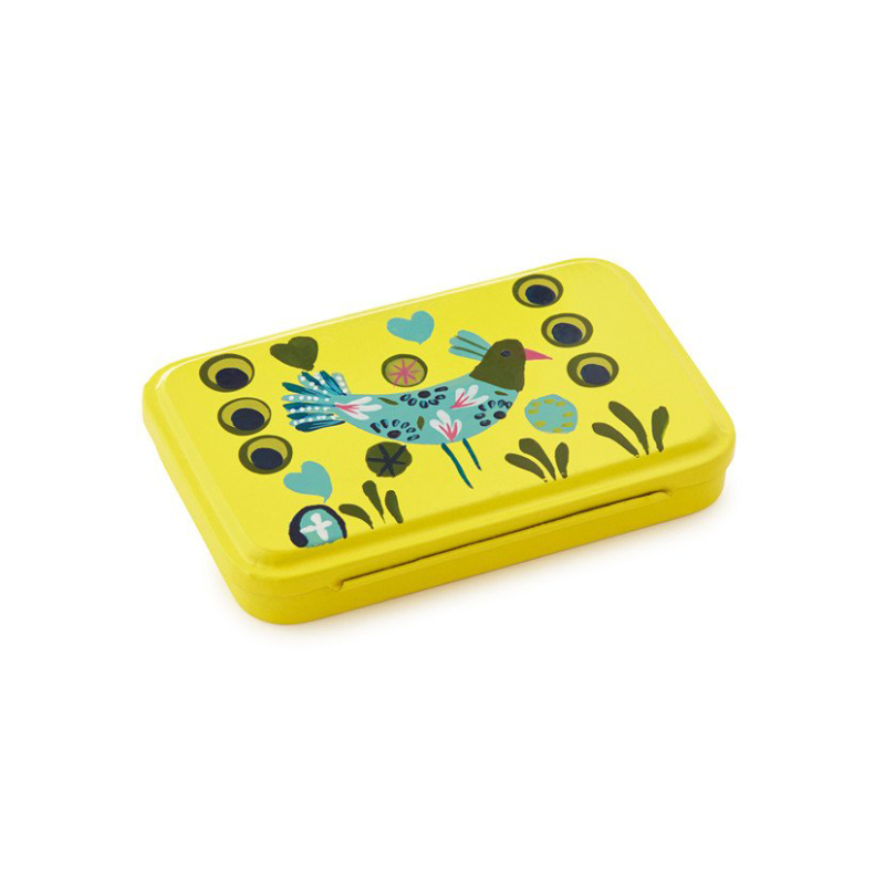 Fair Trade Trinket/Pin Tin - Ida Chicken Yellow