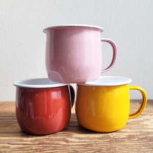 Outlet Enamel Belly Mug - Yellow 375ml