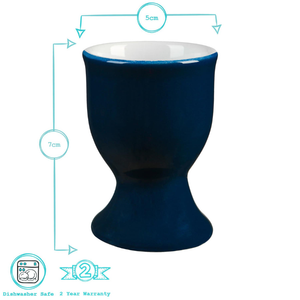 Outlet Cermaic Egg Cup - Navy