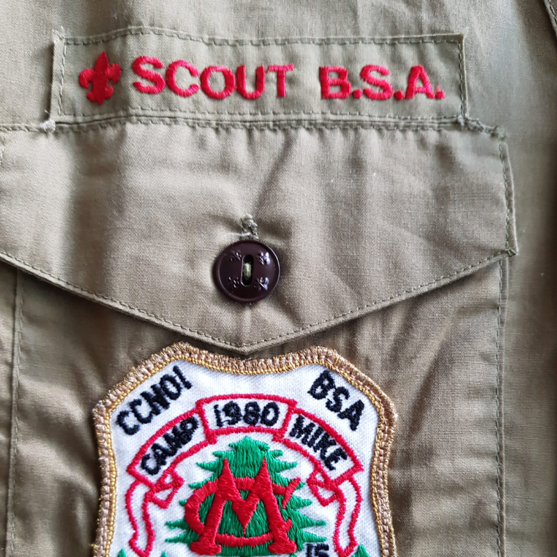 1980s Cotton Drill Scout Shirt USA