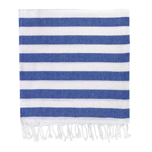 Outlet Turkish Beach Towel - Blue Stripe