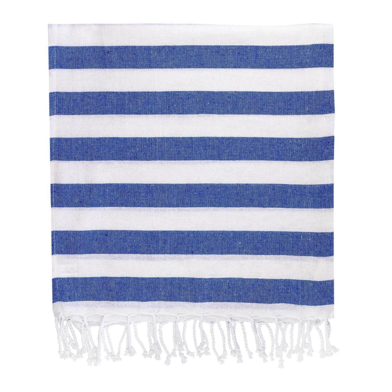 Outlet Turkish Beach Towel - Blue Stripe