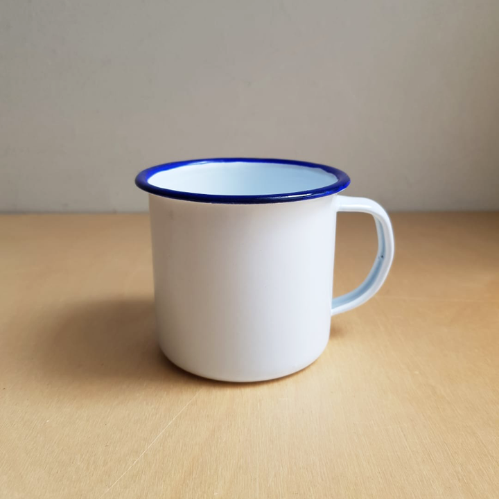 Outlet Camping Enamel Mug 9cm - White