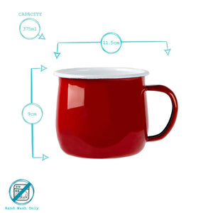 Outlet Enamel Belly Mug - Red 375ml