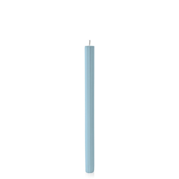 Retro Fluted Dinner Candle 30cm - French Blue