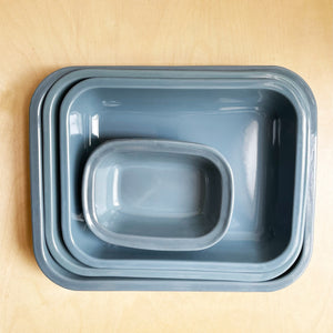 Enamel Bake Pan 31cm - Grey