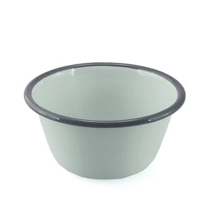 Pudding Basin 12cm - Duck Egg/Grey Rim
