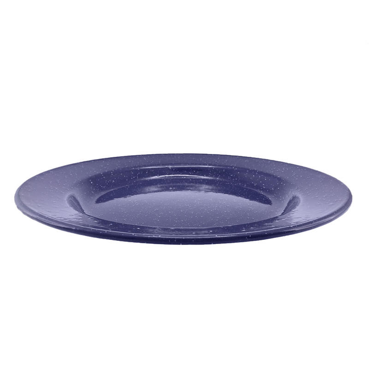 Enamel Dinner Plate 26cm - Blue/White Speckle