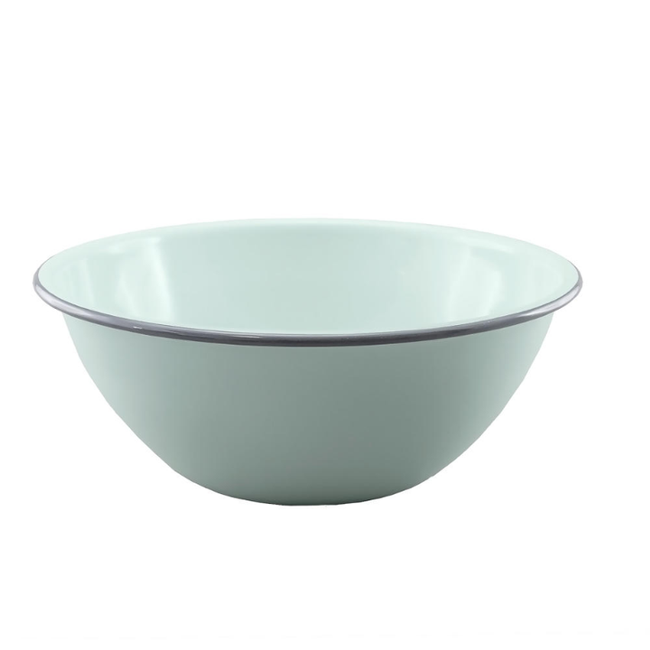 Enamel Mixing Bowl 24cm - Duck Egg Blue/Grey