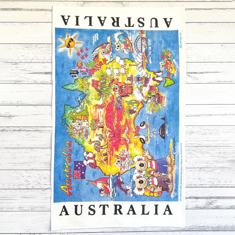 Tea Towel - Galbraith's Australia, Australian printed tea towels