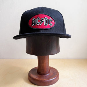 ACDC Snapback Cap Oval Logo - Black/Red