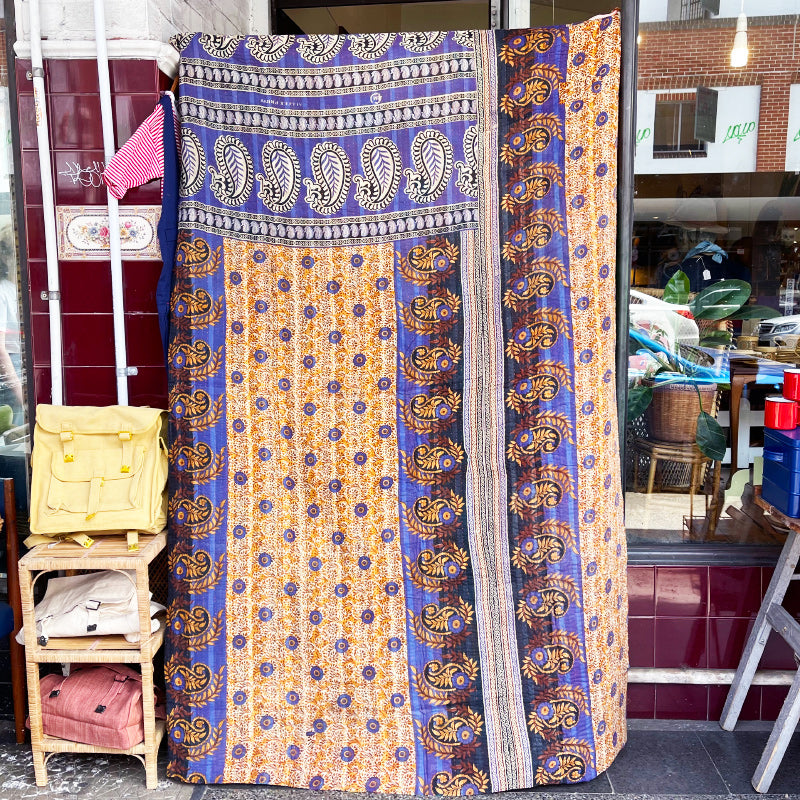 Upcycled Kantha Saree Cover