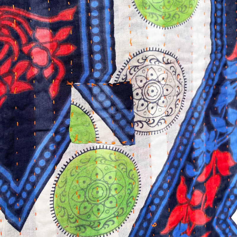 Upcycled Kantha Saree Cover