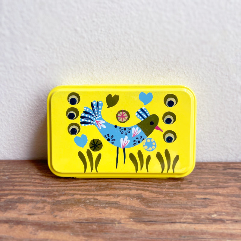 Fair Trade Trinket/Pin Tin - Ida Chicken Yellow