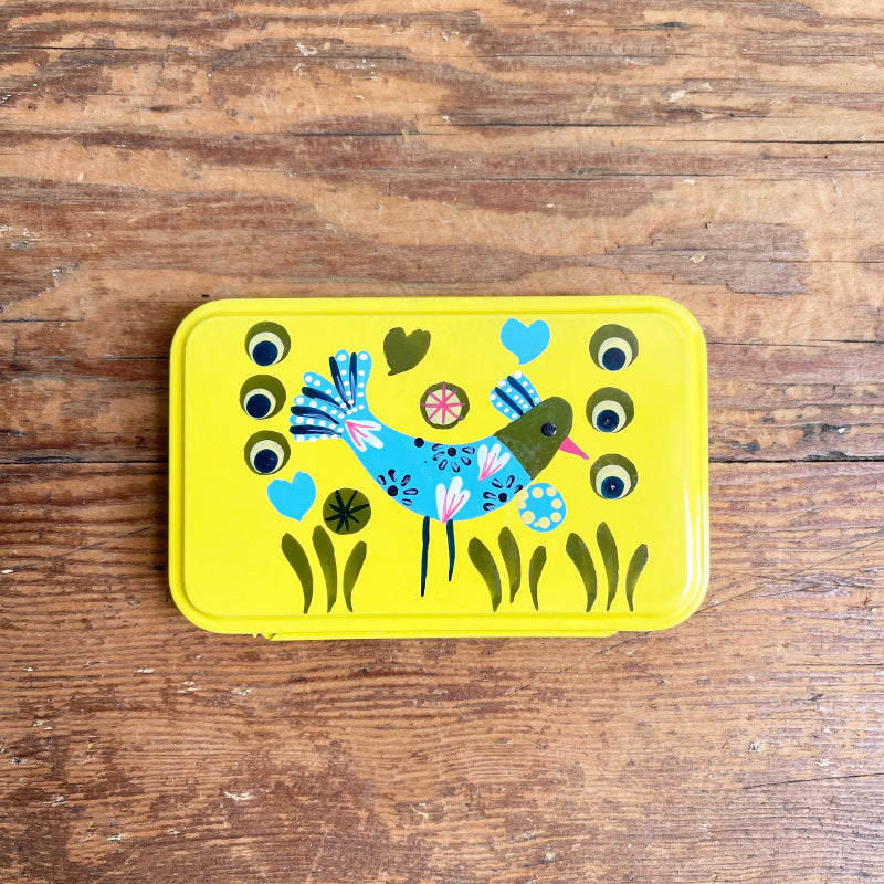 Fair Trade Trinket/Pin Tin - Ida Chicken Yellow