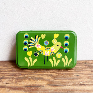 Fair Trade Trinket/Pin Tin - Ida Chicken Green