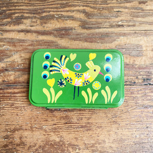 Fair Trade Trinket/Pin Tin - Ida Chicken Green