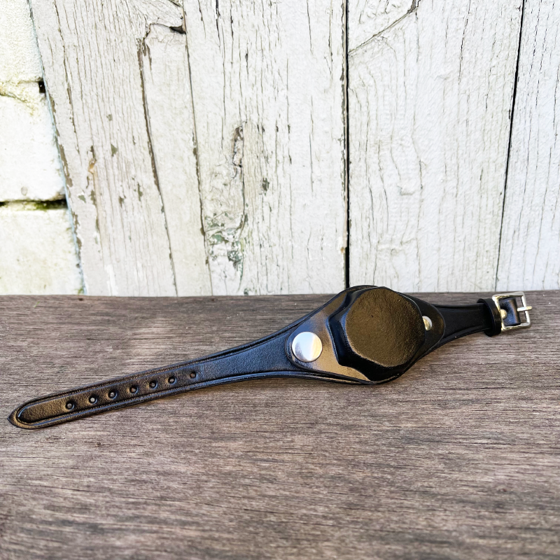 Leather watch band with cover online