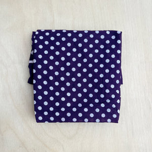 Bandana Scarf - Navy w/ White Spots