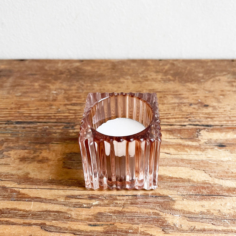 Glass Vintage Style Tealight Candle Holder - Gino Champagne
