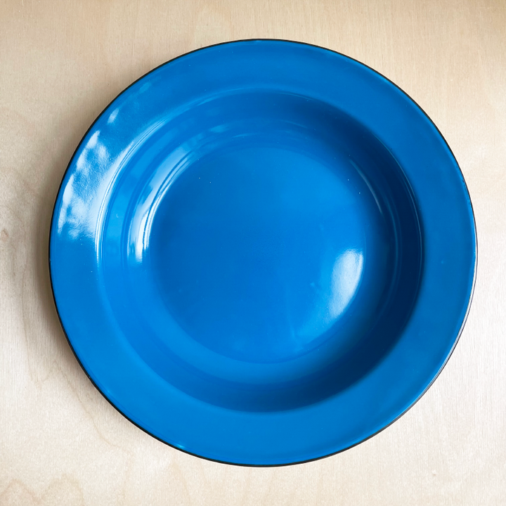 Enamel Soup Plate 24cm - Blue