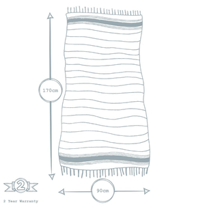Outlet Turkish Beach Towel - Red Stripe