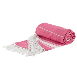 Turkish Round Beach Towel - Pink