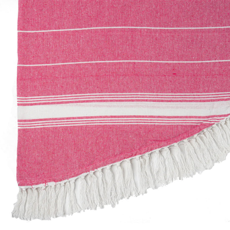Turkish Round Beach Towel - Pink