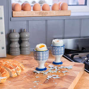 Nicola Springs Hand-Painted Egg Cup - Navy