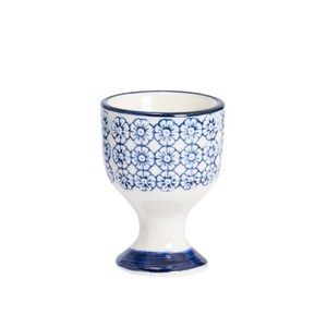 Nicola Springs Hand-Painted Egg Cup - Navy