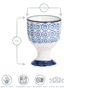 Nicola Springs Hand-Painted Egg Cup - Navy