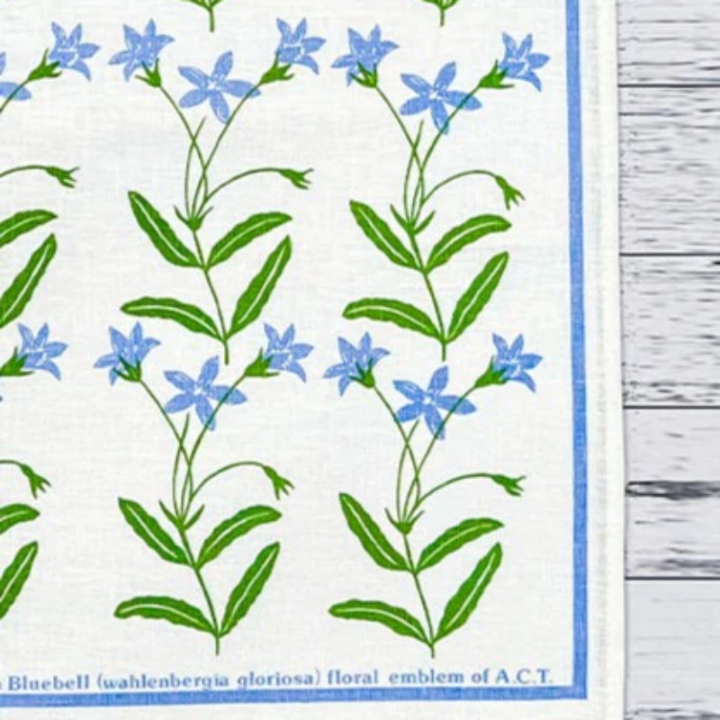 Tea Towel - Bluebell Flowers, Australian printed tea towels
