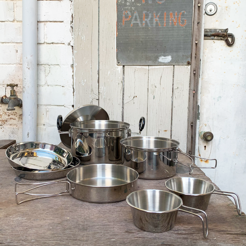 Outlet Camping 2-Person Cookset Stainless Steel